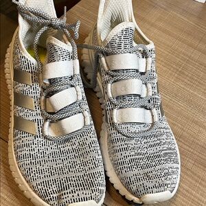 Adidas Black and White Knit Sneakers